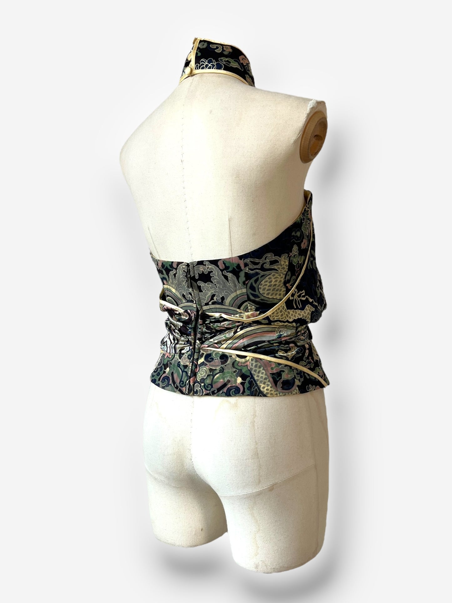 Yves Saint Laurent by Tom ford 2004 halter asian inspired top