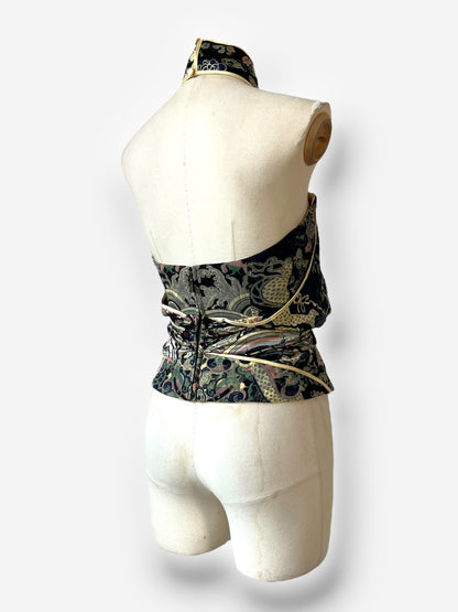 Yves Saint Laurent by Tom ford 2004 halter asian inspired top