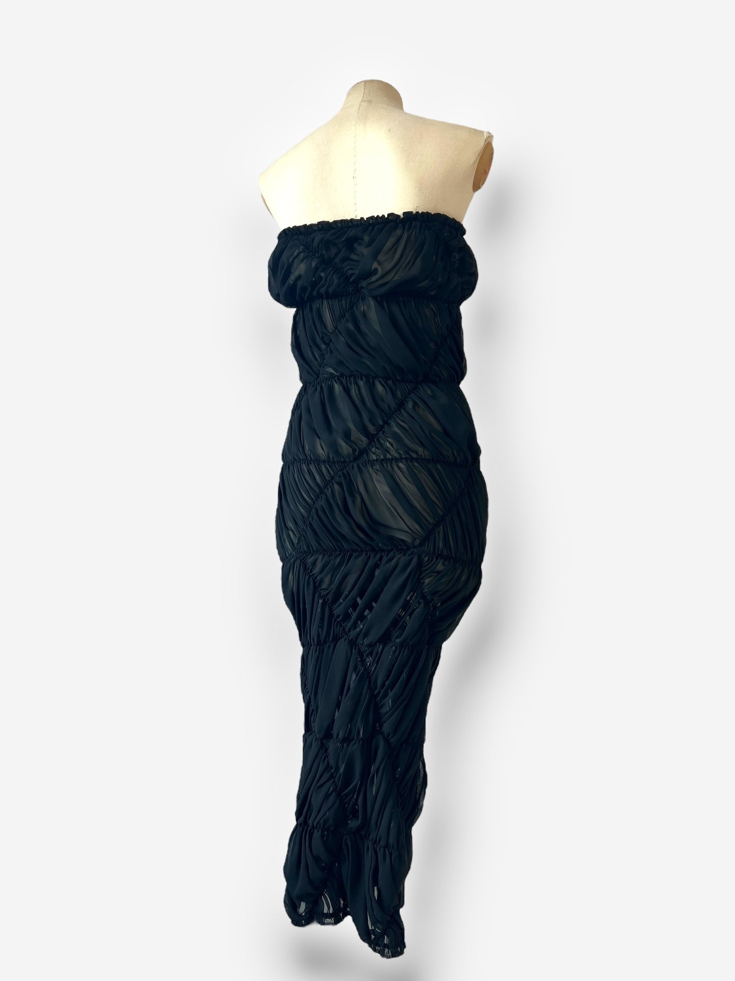 Comme des Garçons 2008 Ruched Elastic Dress