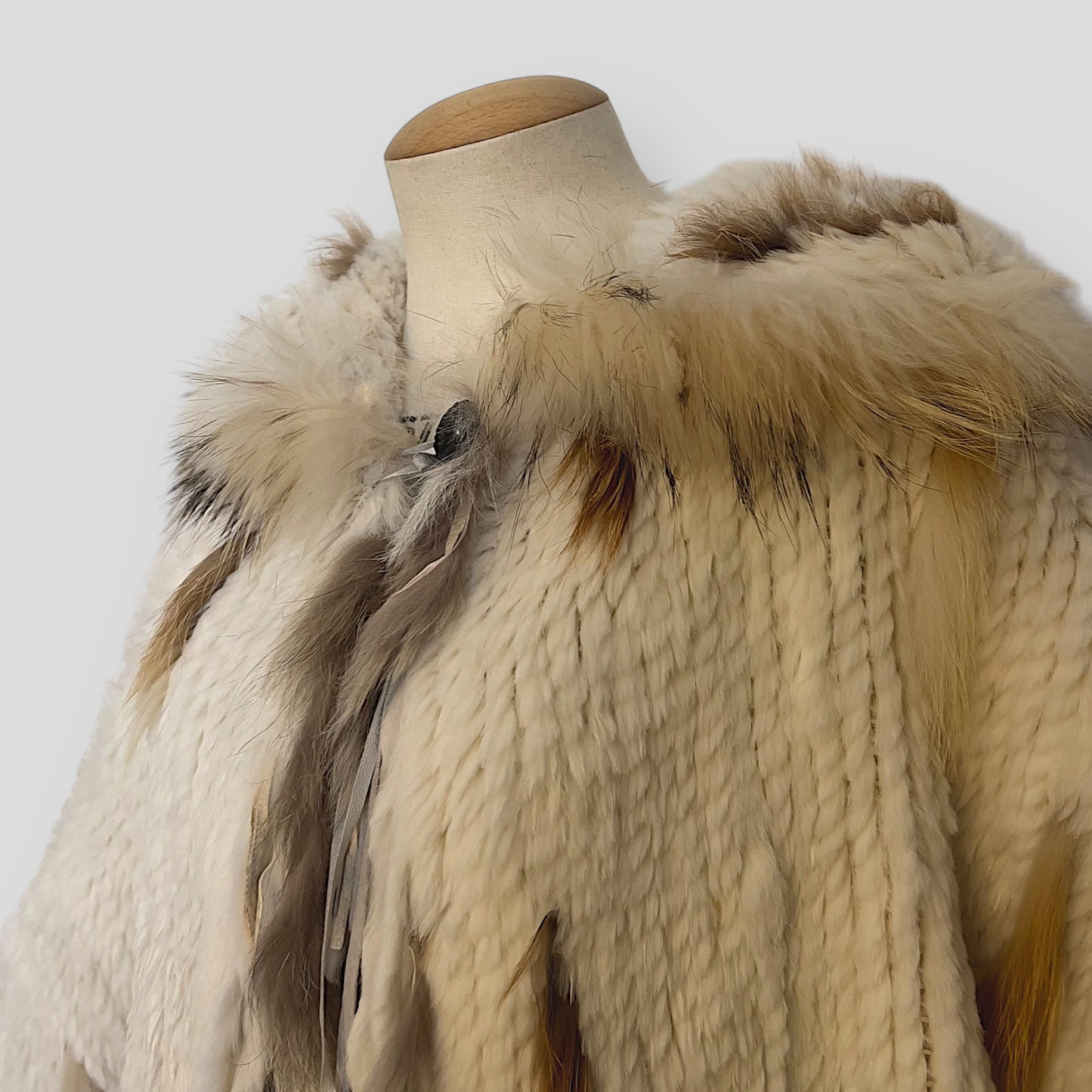 John Galliano Knitted Rabbit Fur Hooded Jacket, c. 2002