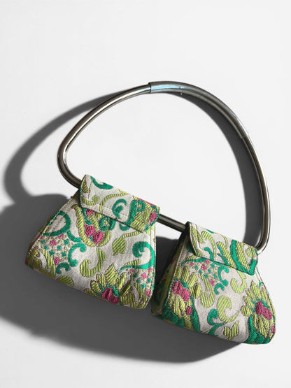 Prada Double Pocket Satin Handle Bag, Spring Summer 2003 Runway