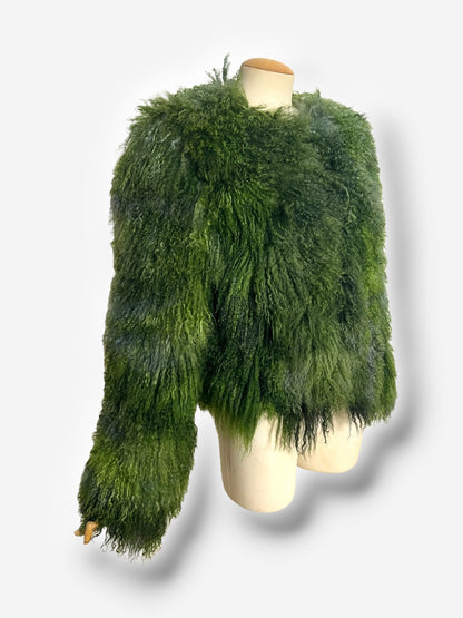 Armani Collezioni Green Shearling Fur Coat, Fall/Winter 2001