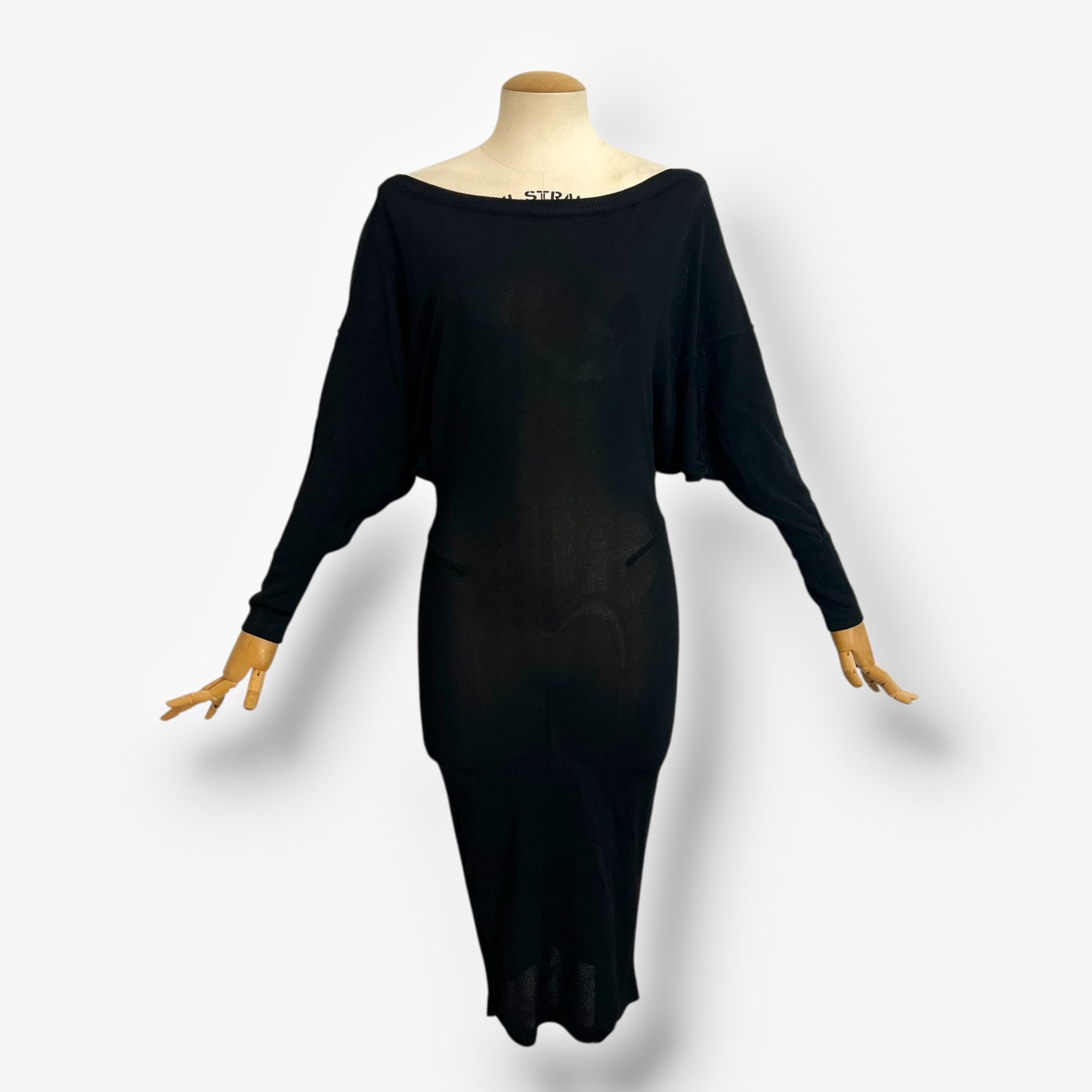 Azzedine Alaïa, open-back black knit midi dress, 1990s
