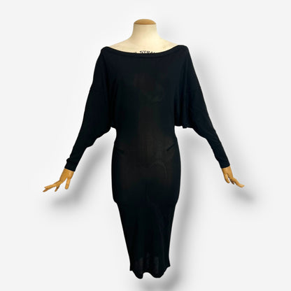 Azzedine Alaïa, open-back black knit midi dress, 1990s