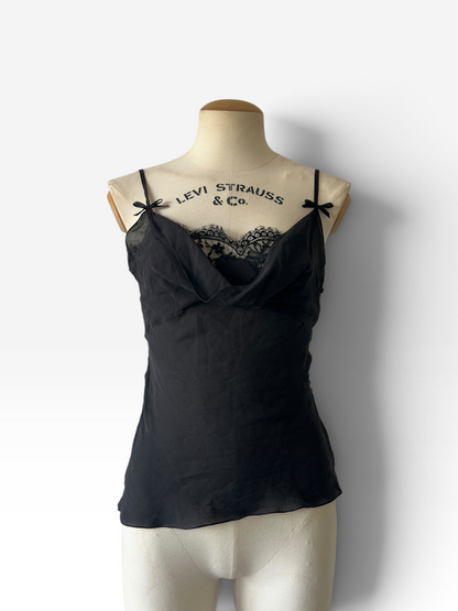 Christian Dior by John Galliano black silk two-piece ensemble