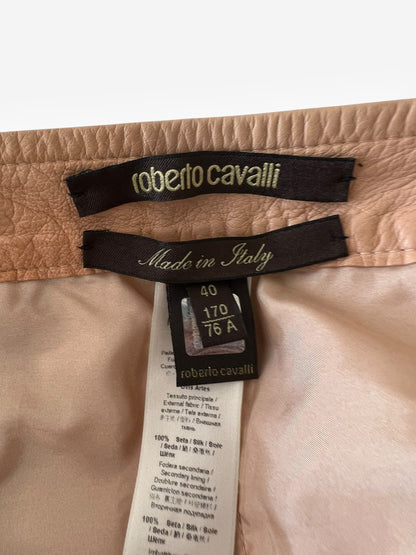 Roberto Cavalli 2013 Leather Cut-Out Pants