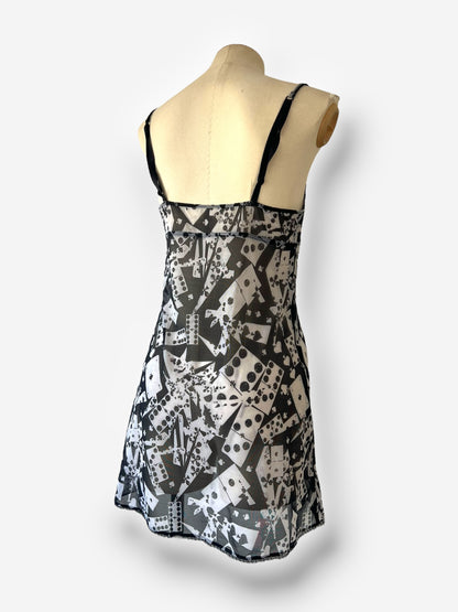 Christian Dior by John Galliano Playing Card & Domino Slip Dress (FR 3)