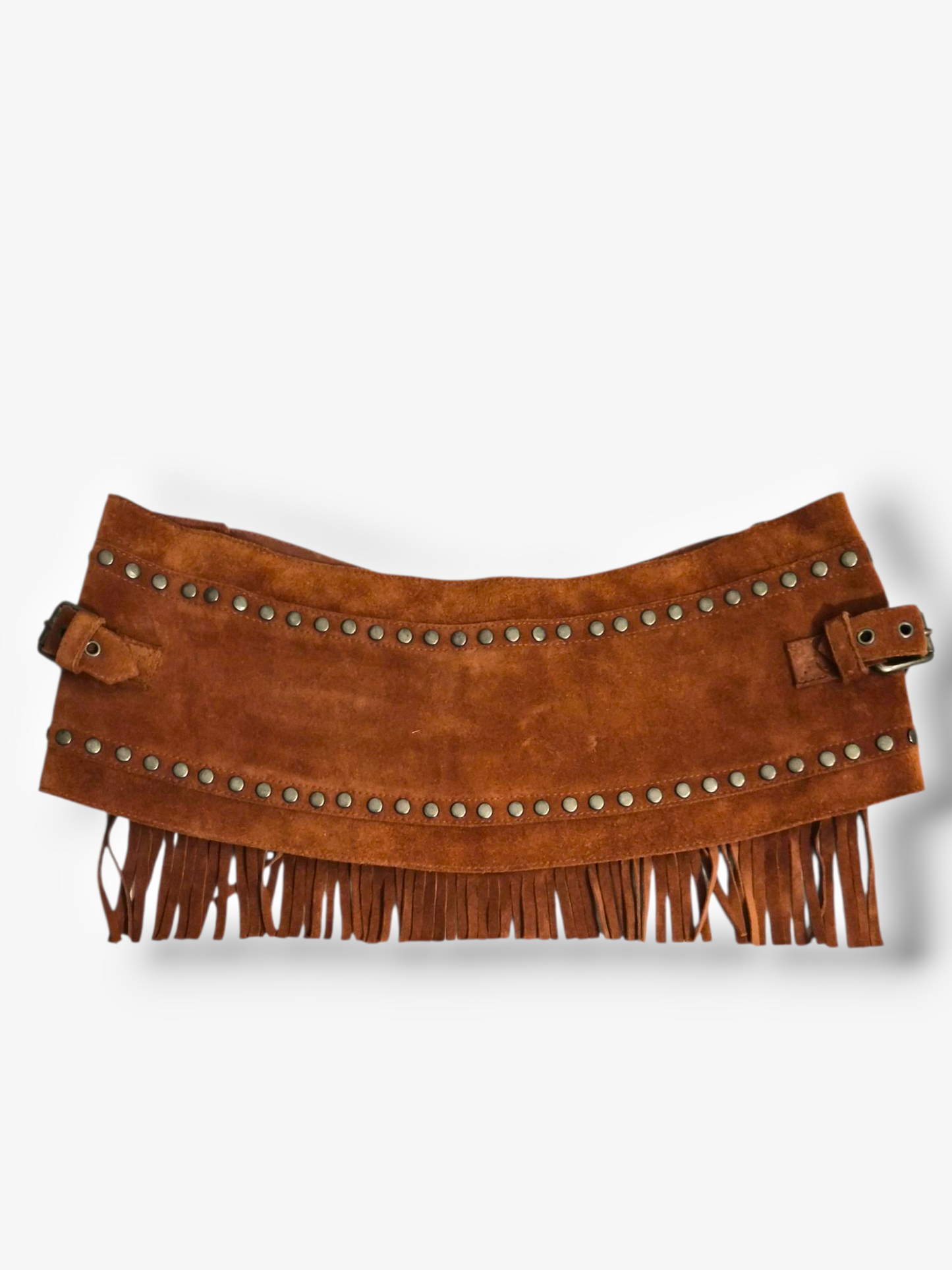 Dolce & Gabbana Spring/Summer 2010 Beige Suede Studded Fringe Micro Skirt