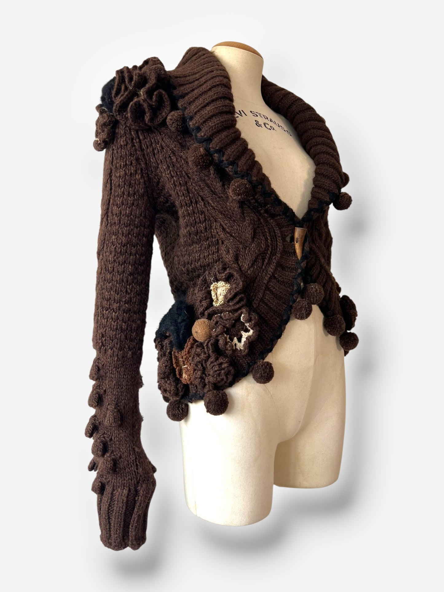 Alexander McQueen F/W 2005 Brown Alpaca/Wool Cardigan