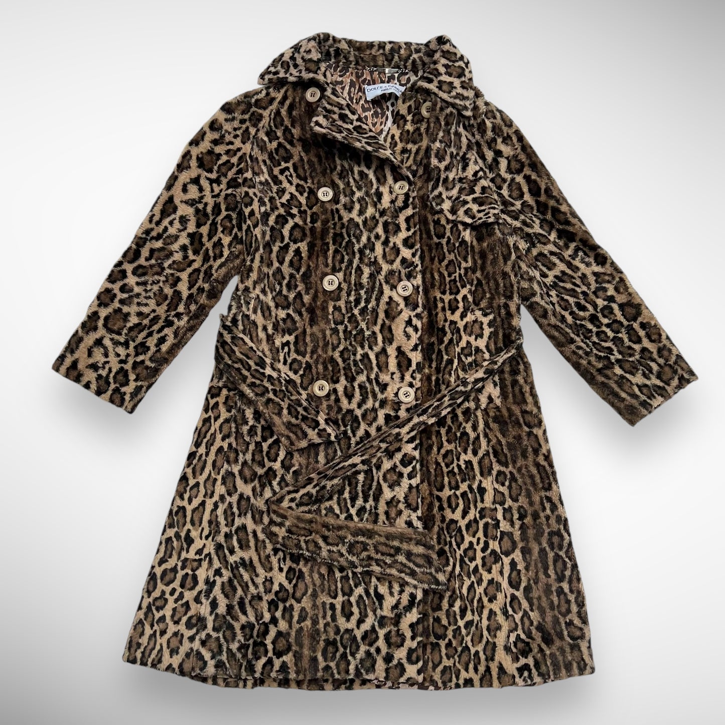 90s Dolce & Gabbana leopard coat