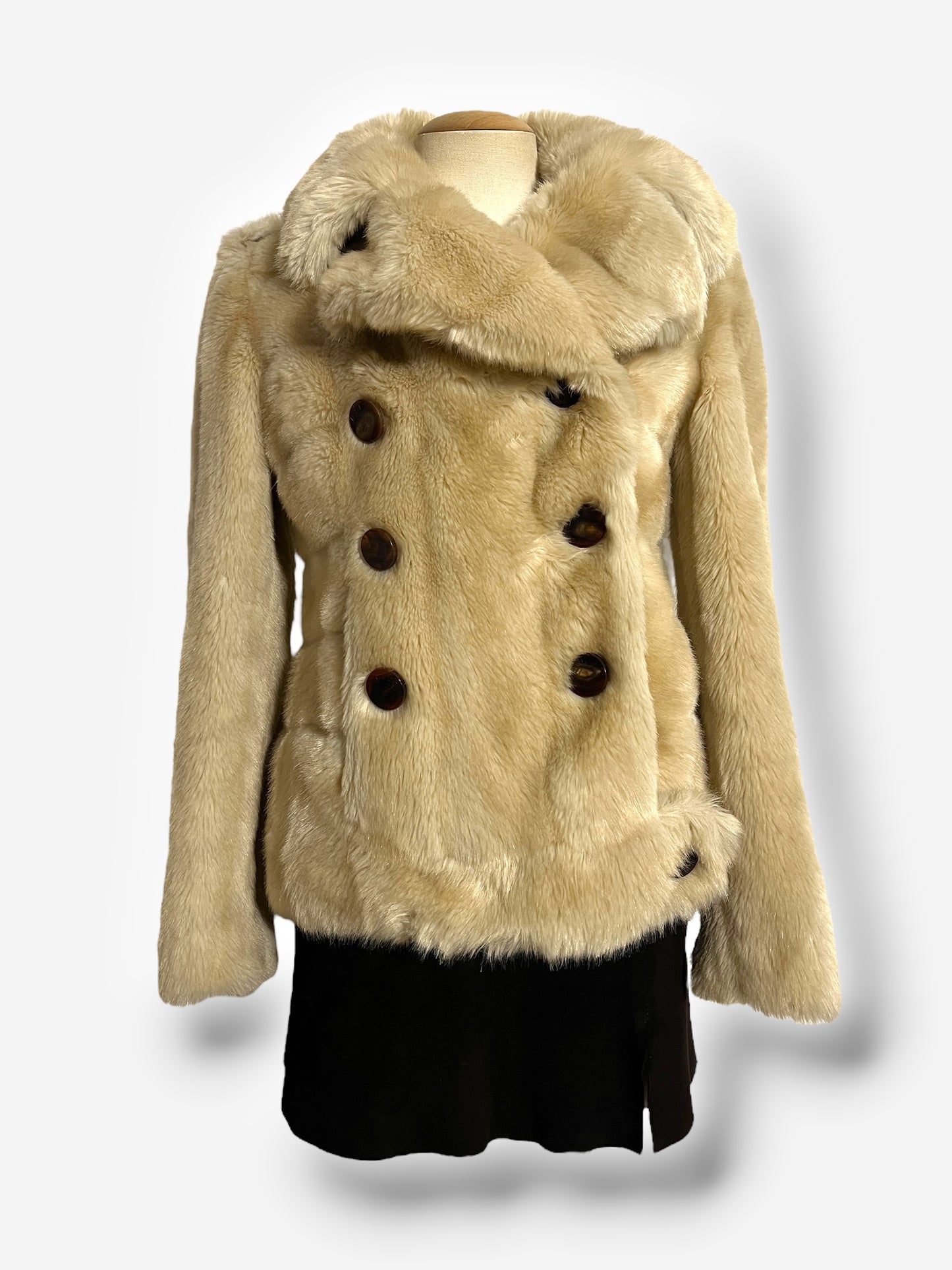 Gucci Faux Fur Double-Breasted Coat, runway Fall/Winter 1996
