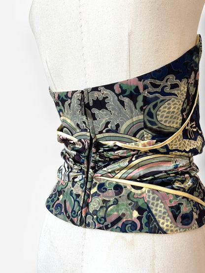 Yves Saint Laurent by Tom ford 2004 halter asian inspired top