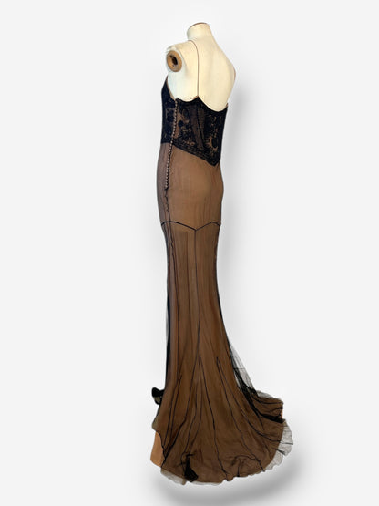 Dior by John Galliano 2005 beaded lace style gown