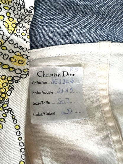 Christian Dior by John Galliano Sample Printed Denim Jacket, 2001