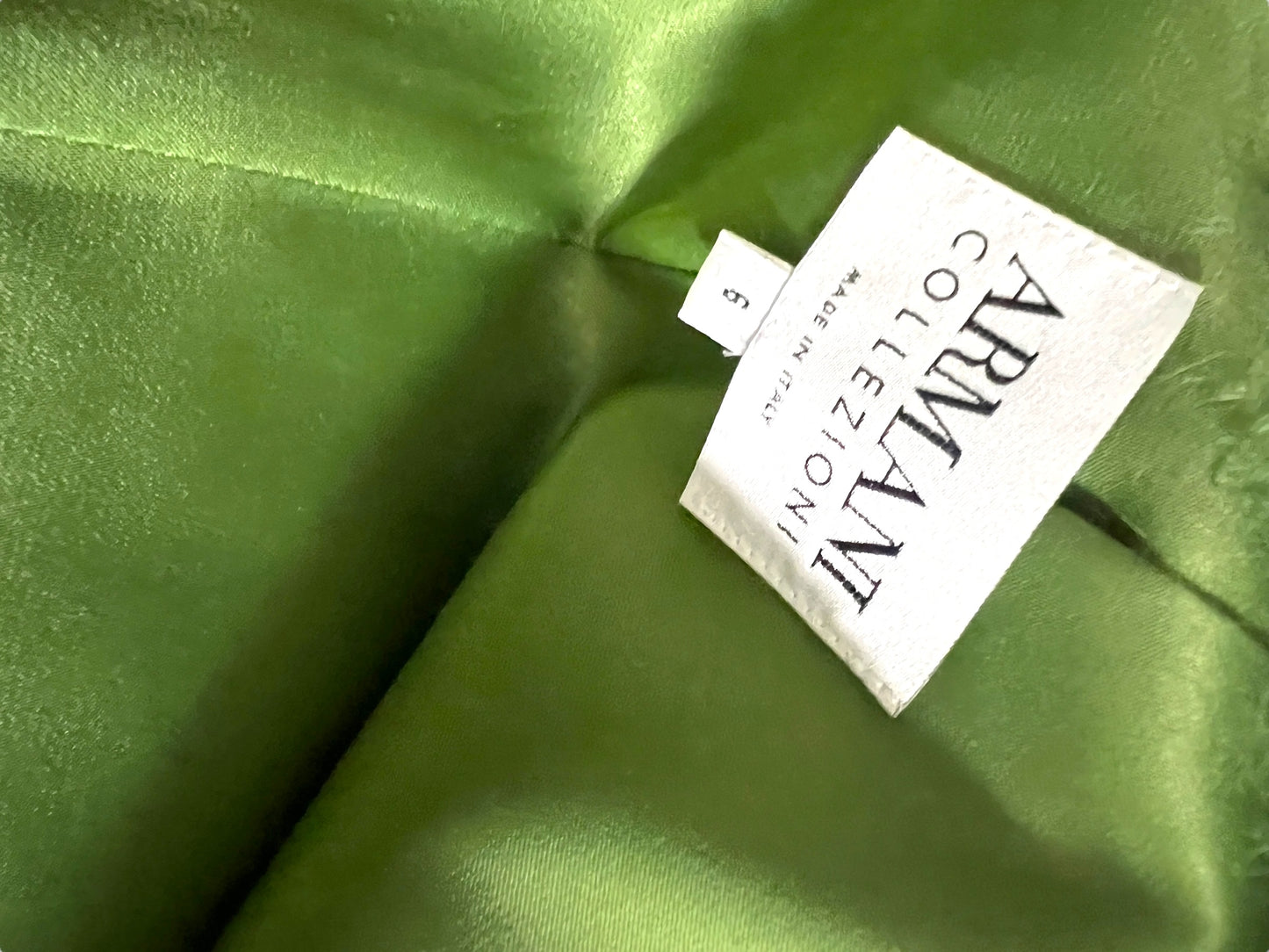 Armani Collezioni Green Shearling Fur Coat, Fall/Winter 2001