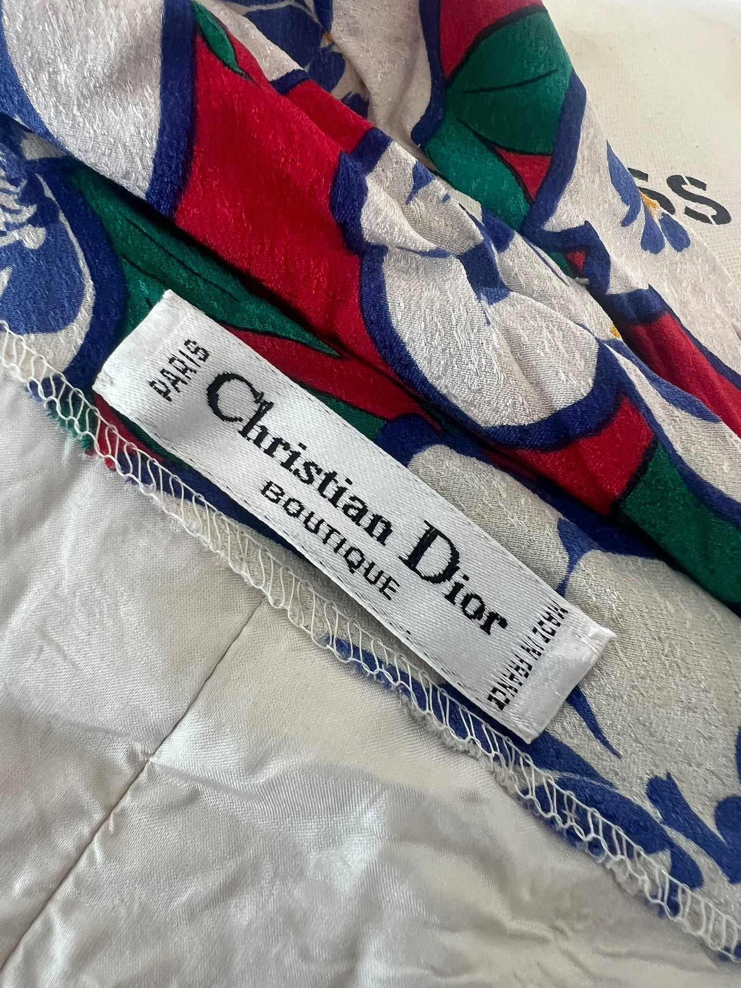 Vintage Christian Dior Silk Ensemble, circa 1980s — Hawaii Print
