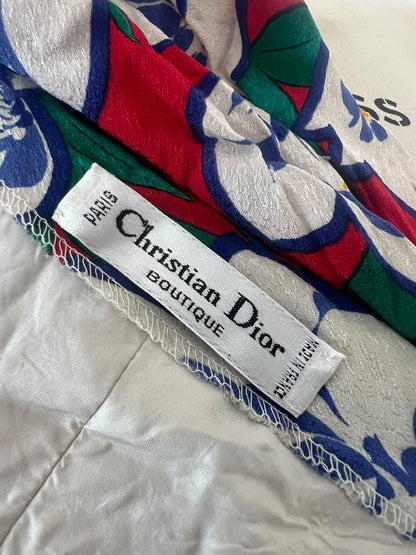 Vintage Christian Dior Silk Ensemble, circa 1980s — Hawaii Print