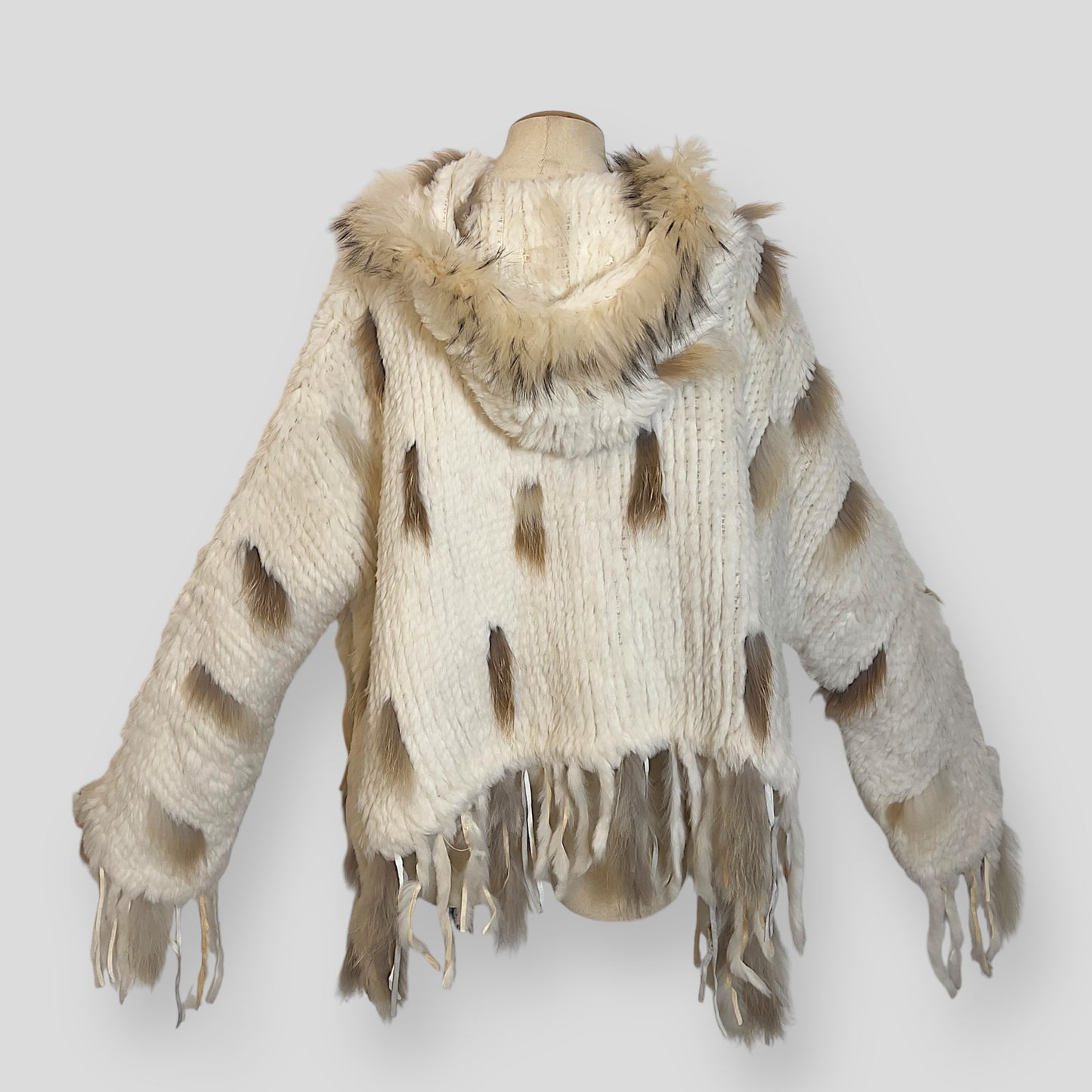 John Galliano Knitted Rabbit Fur Hooded Jacket, c. 2002