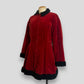 80’s Junior Gaultier red faux shearling velvet coat