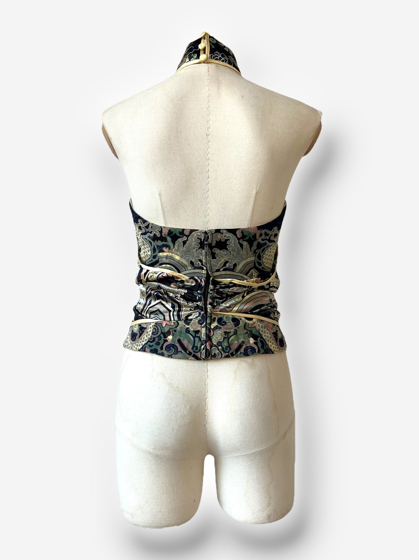 Yves Saint Laurent by Tom ford 2004 halter asian inspired top