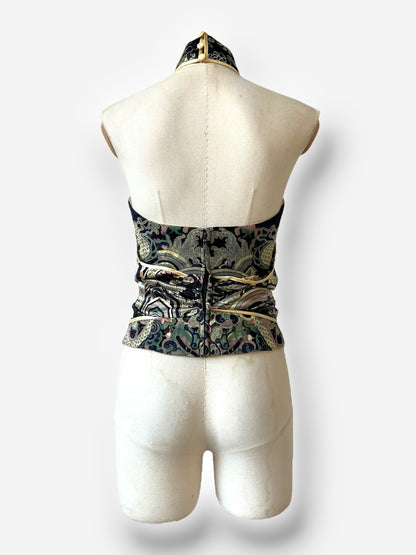 Yves Saint Laurent by Tom ford 2004 halter asian inspired top