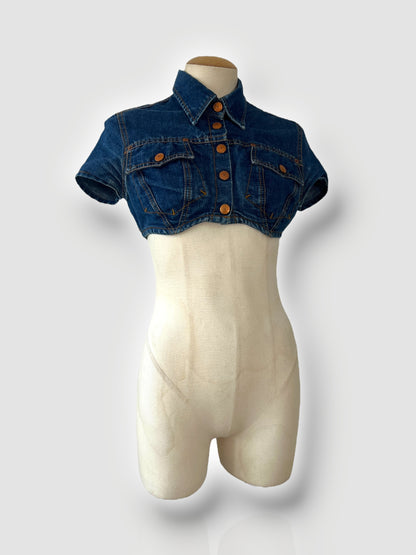 Jean Paul Gaultier Cropped Denim Top, 1990s