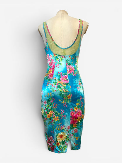 Dolce & Gabbana D&G Floral Lace Panel Slip Dress, Spring Summer 2005