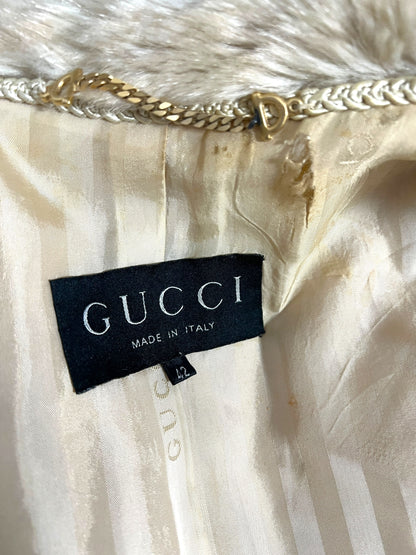 Gucci Faux Fur Double-Breasted Coat, runway Fall/Winter 1996