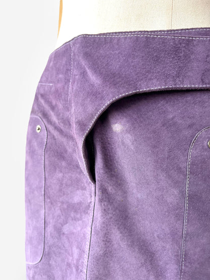 Christian Dior F/W 2003 Lilac Suede Biker Ensemble