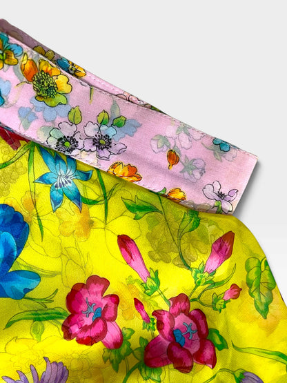 Gianni Versace 1993 S/S silk floral mini skirt