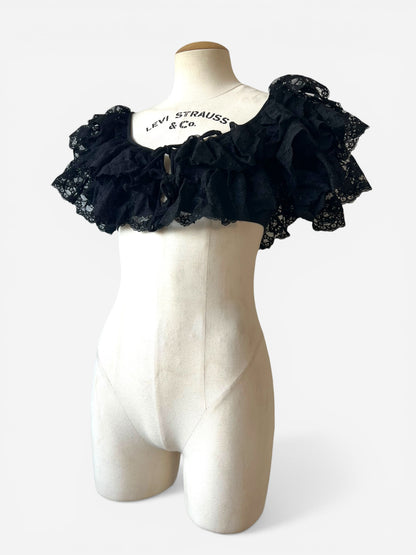 Dolce &amp; Gabbana Lace Ruffle Top, 1990s