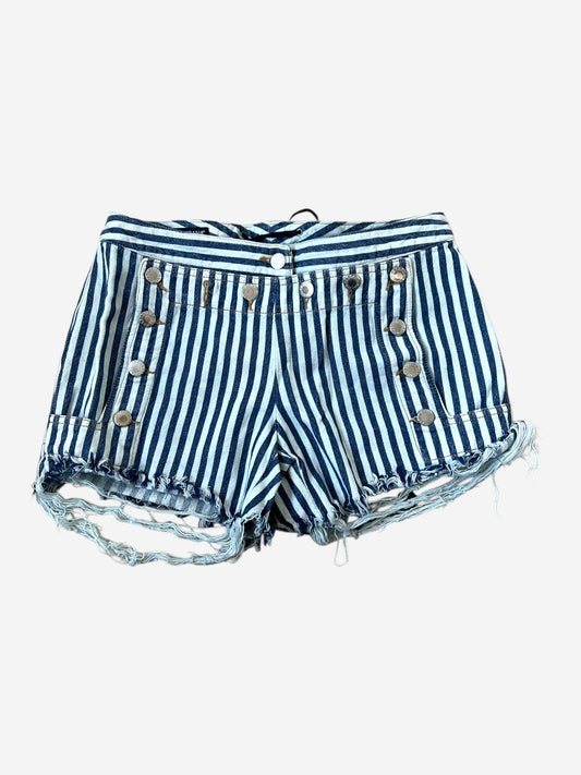 Dolce & Gabbana sailor stripe denim shorts, Spring Summer 2003 runway