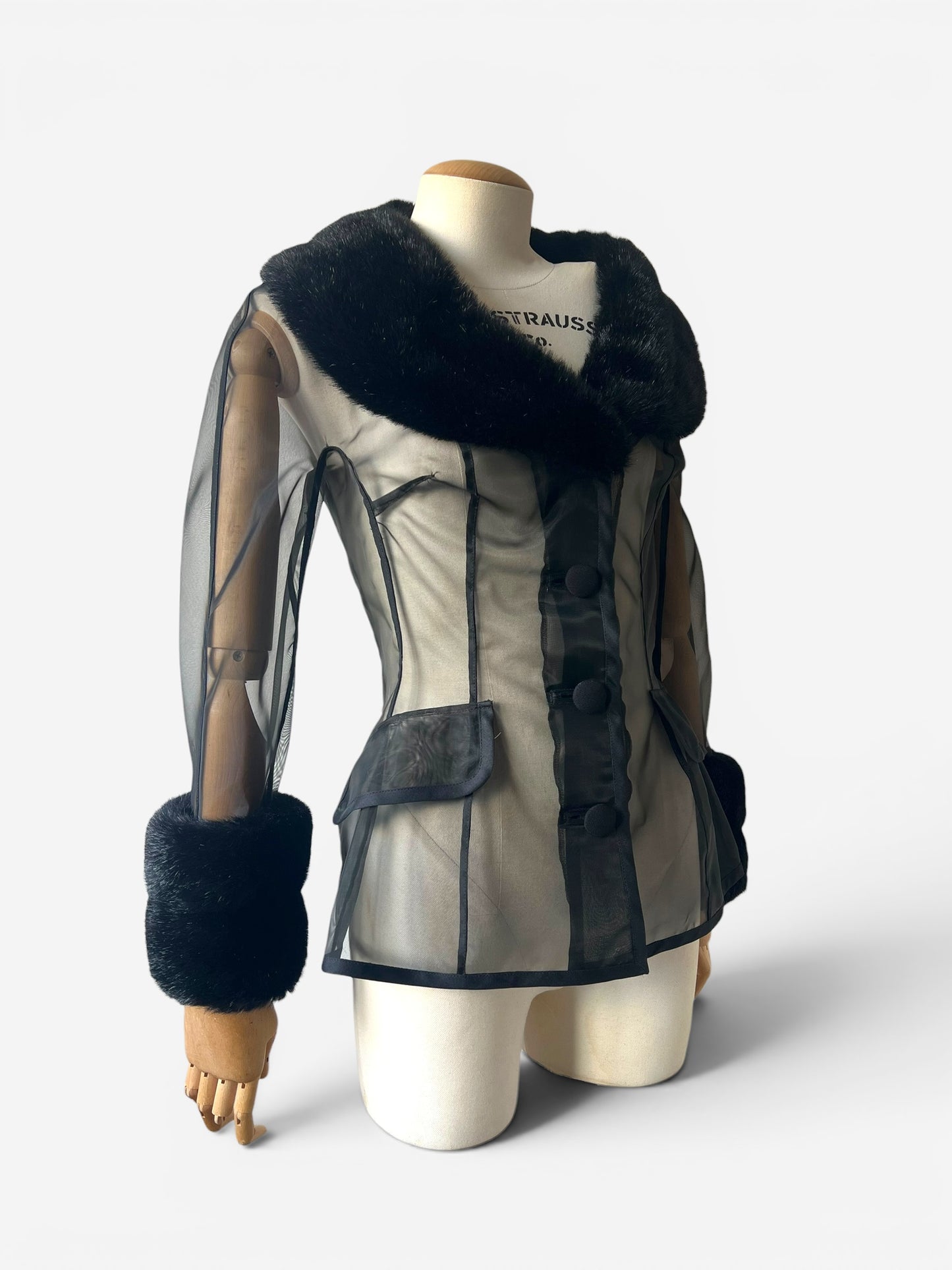 Dolce & Gabbana Sheer Fur Cuff Jacket, Spring Summer 1995 runway