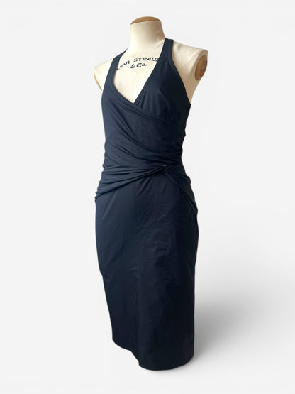 Gucci by Tom Ford Black Cutout Draped Dress, Fall Winter 2004