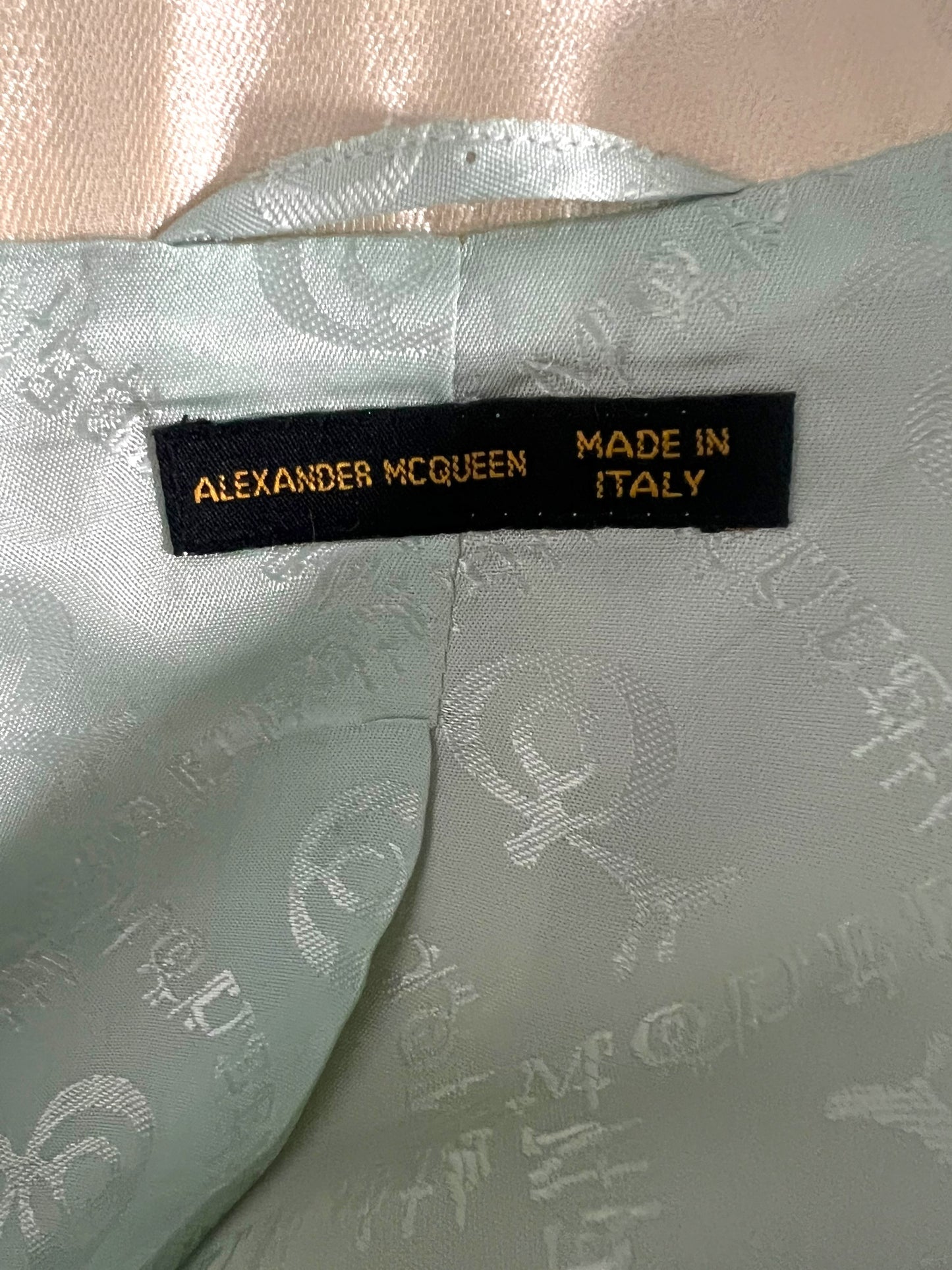 Alexander McQueen 1999 Ivory Cutout Blazer