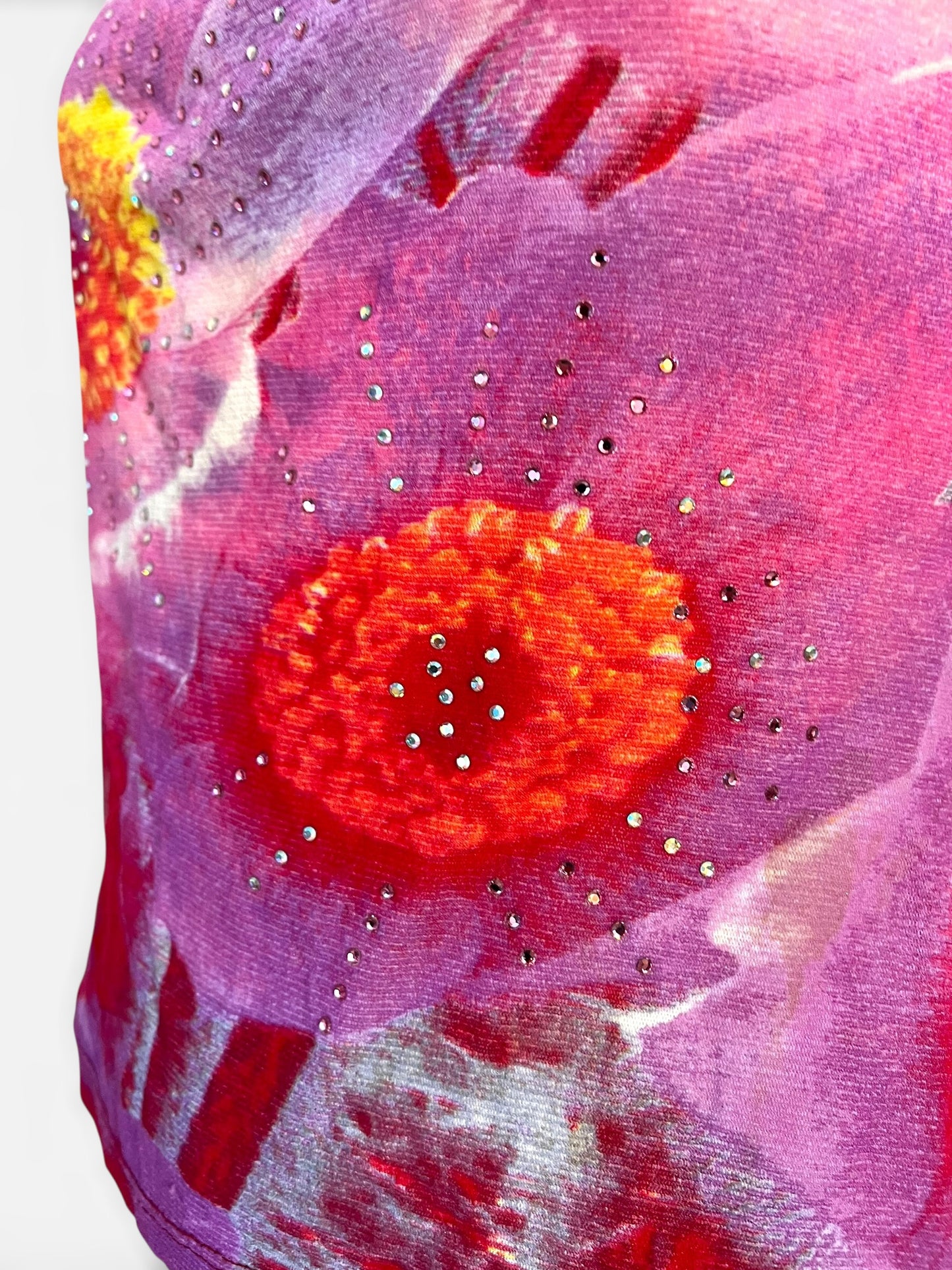 Roberto Cavalli Floral Crystal Mesh Halter Top, Spring/Summer 2000