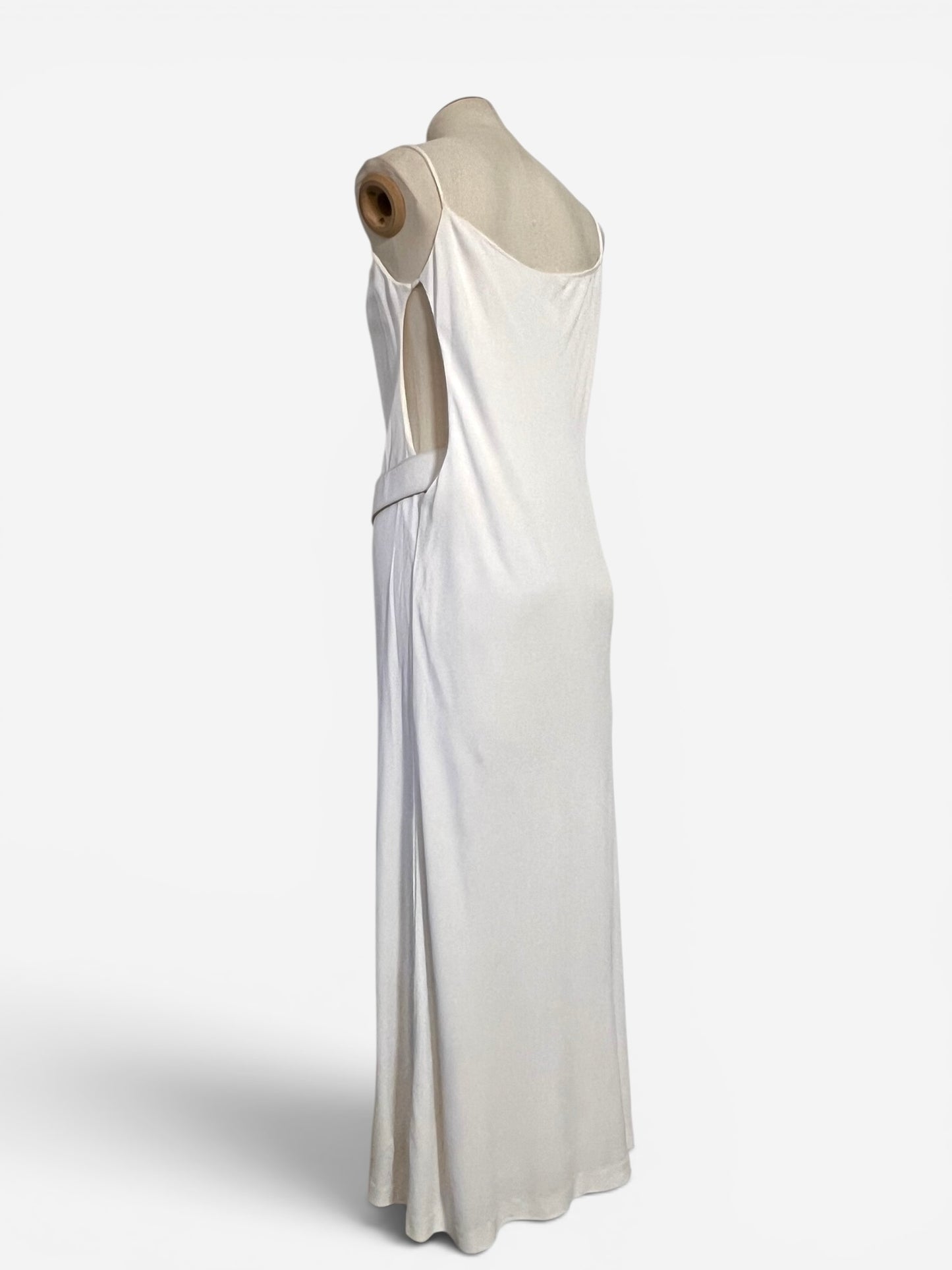 Gucci by Tom Ford White Belted Runway Slip Dress, Spring/Summer 1996