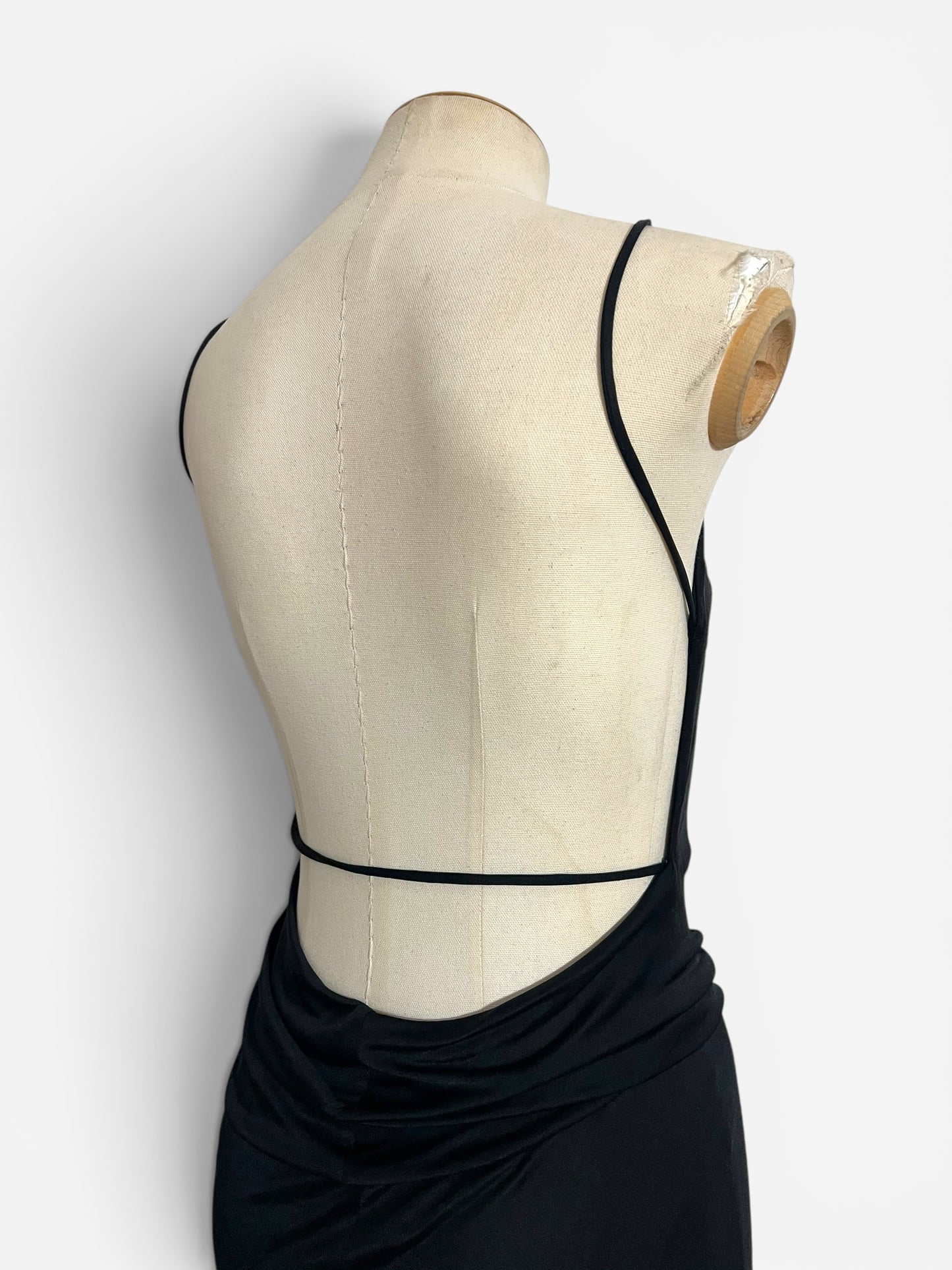 Gianni Versace Low Back Mesh Insert Dress, 1999