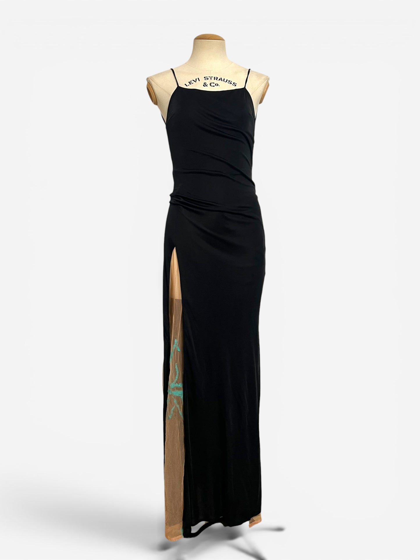 Gianni Versace Low Back Mesh Insert Dress, 1999