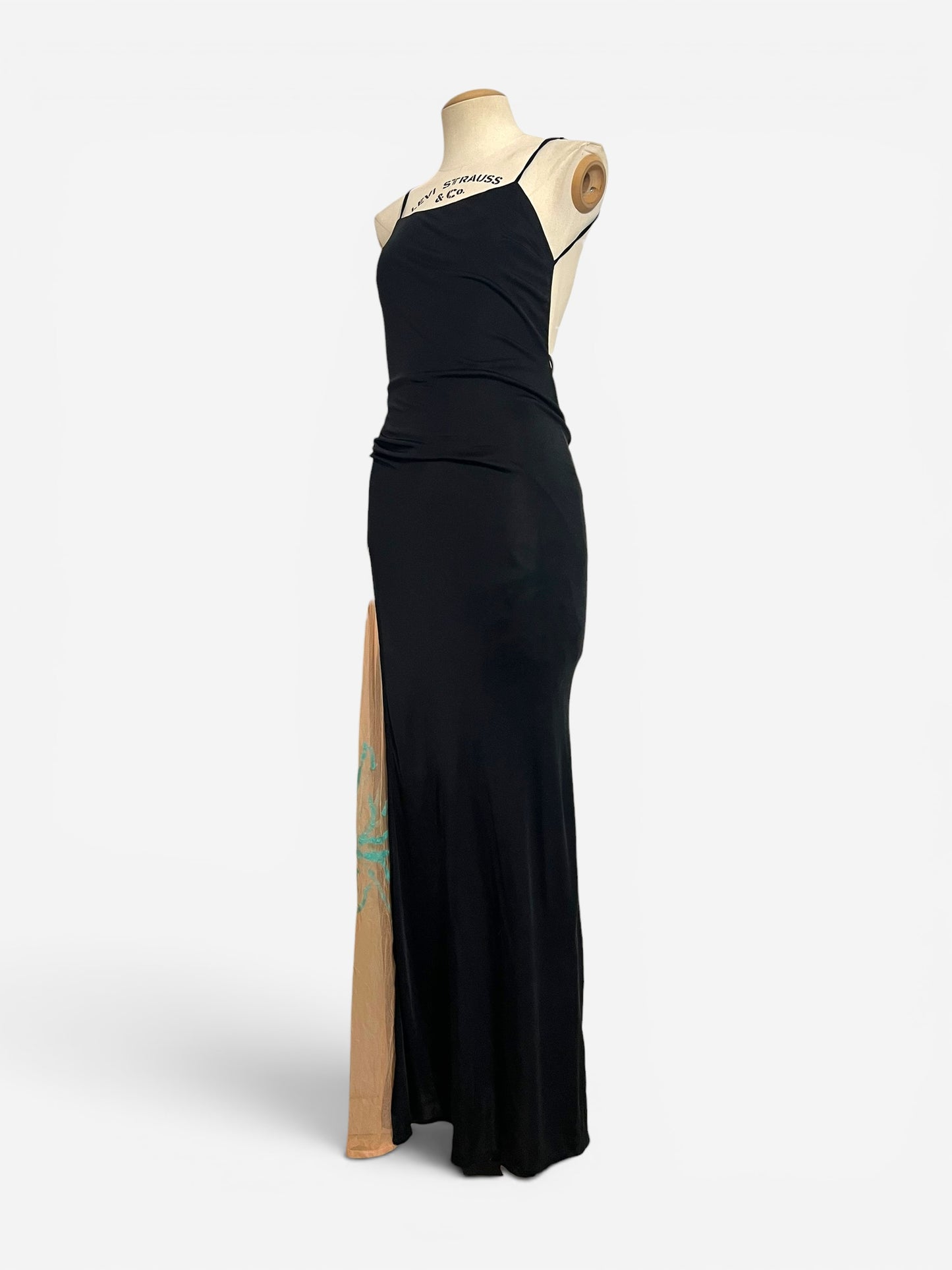 Gianni Versace Low Back Mesh Insert Dress, 1999