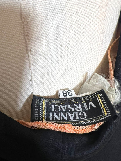Gianni Versace Low Back Mesh Insert Dress, 1999