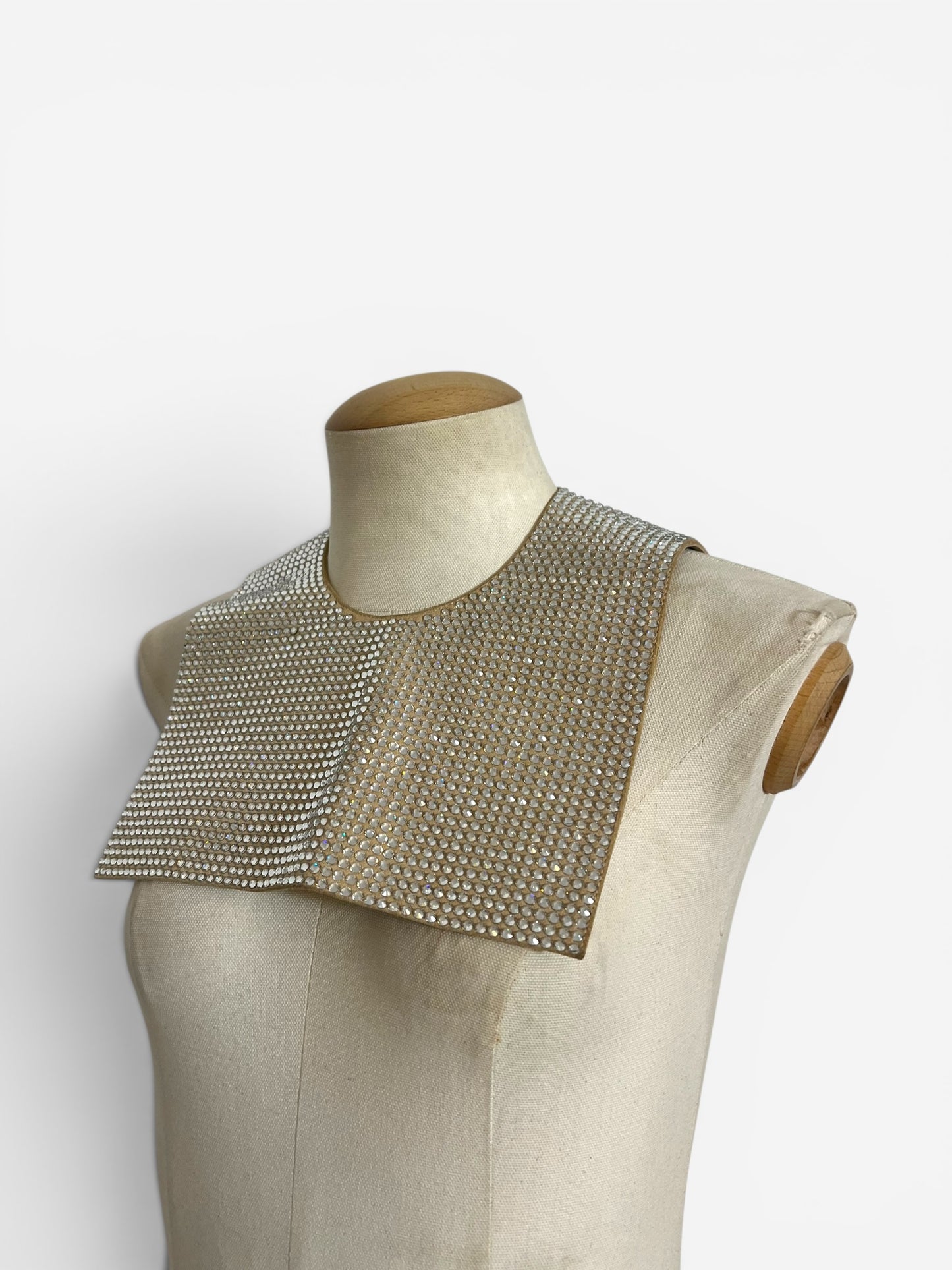 Maison Martin Margiela Rhinestone Leather Collar Necklace, 2000s