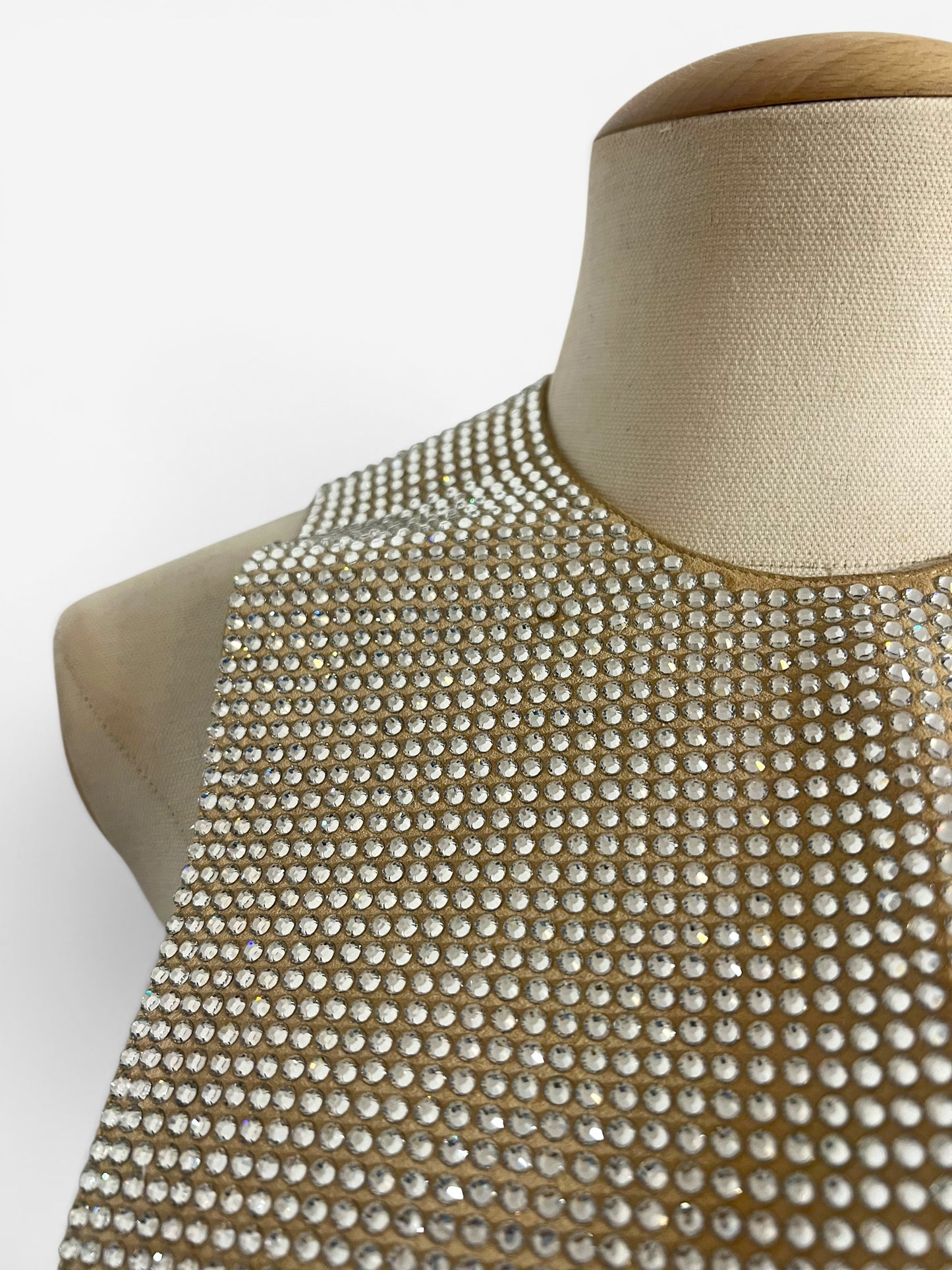 Maison Martin Margiela Rhinestone Leather Collar Necklace, 2000s