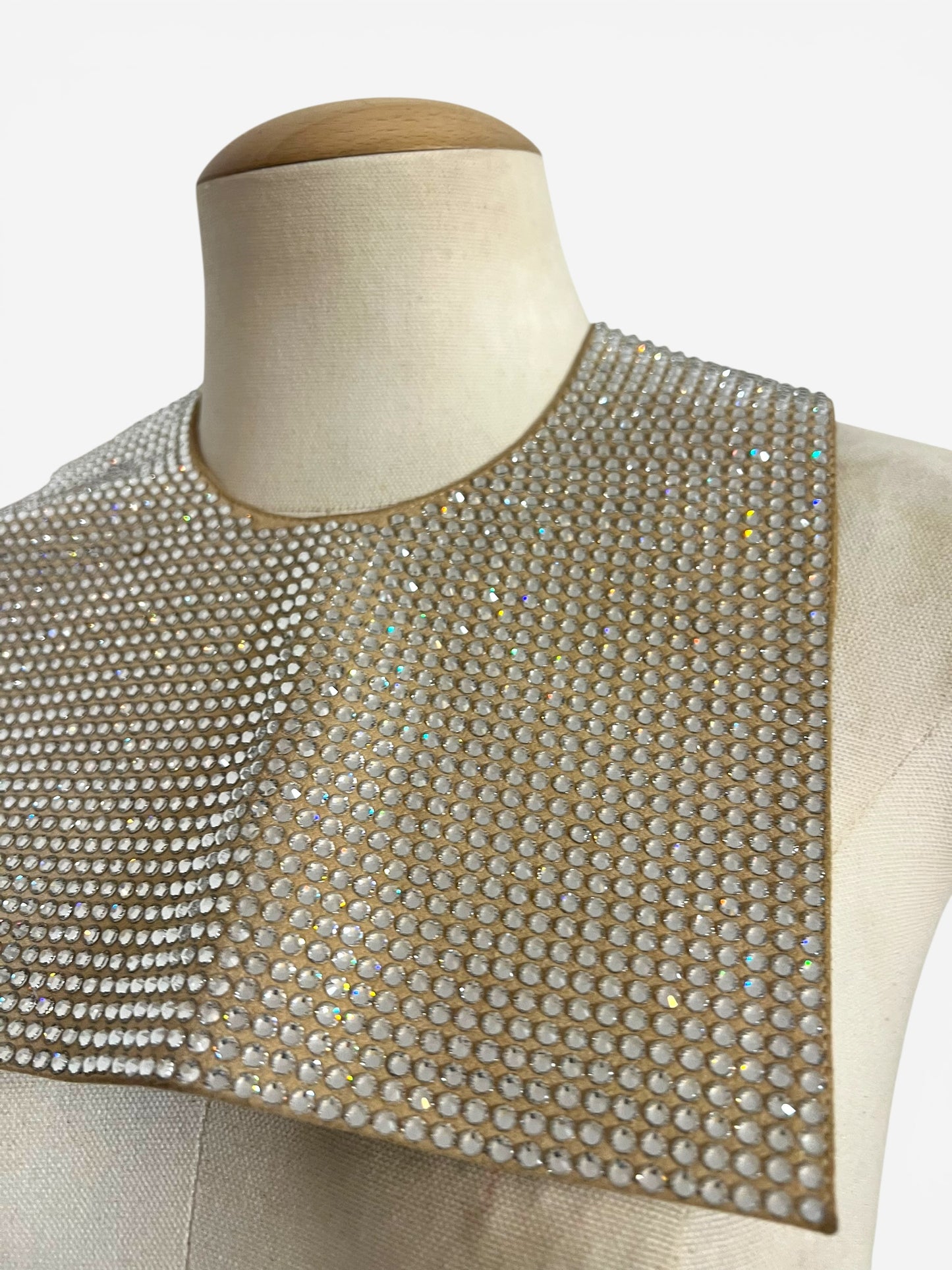 Maison Martin Margiela Rhinestone Leather Collar Necklace, 2000s