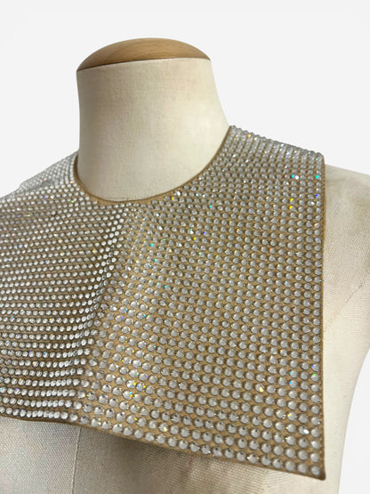 Maison Martin Margiela Rhinestone Leather Collar Necklace, 2000s