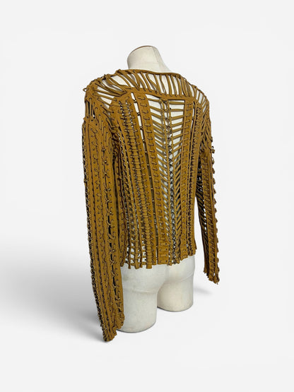Gucci Openwork Lace Up Runway Jacket, 2010