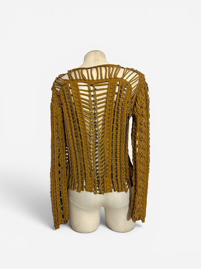 Gucci Openwork Lace Up Runway Jacket, 2010