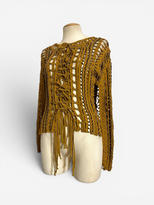 Gucci Openwork Lace Up Runway Jacket, 2010