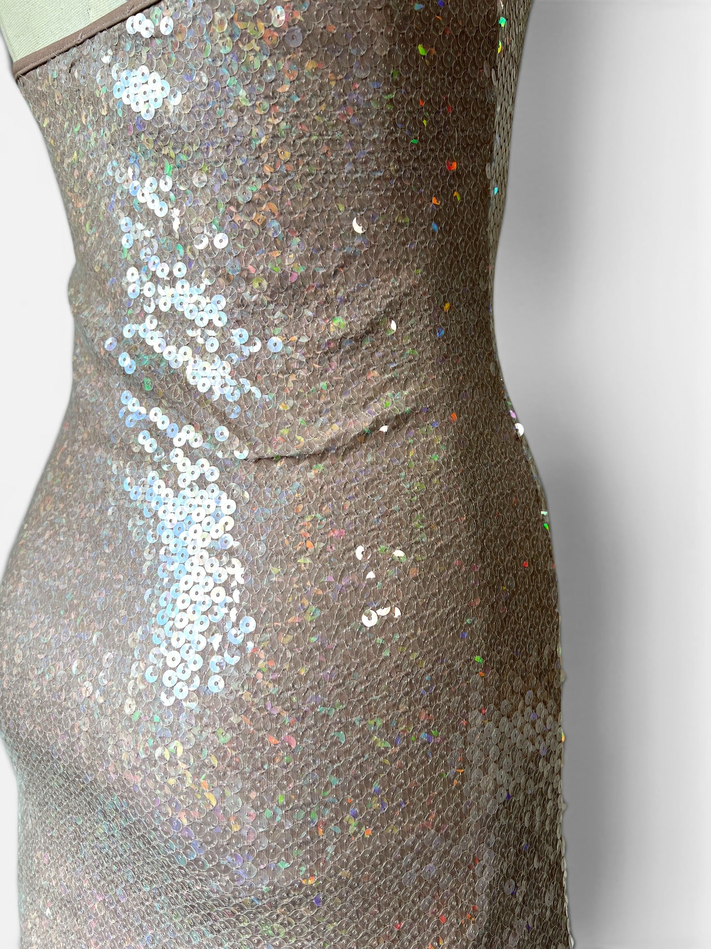 Vintage Chanel by Karl Lagerfeld Iridescent Sequin Halter Mini Dress, Spring/Summer 2005