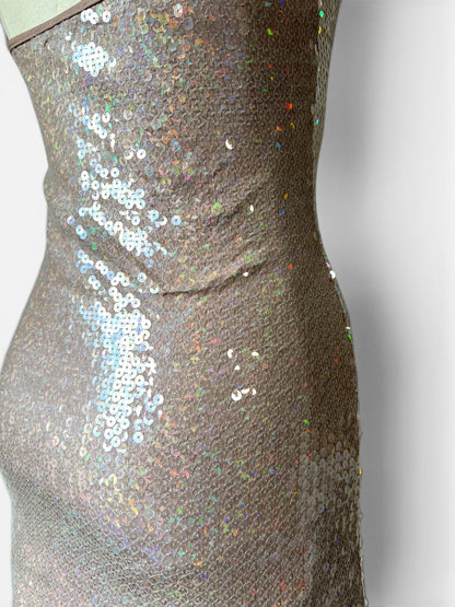 Vintage Chanel by Karl Lagerfeld Iridescent Sequin Halter Mini Dress, Spring/Summer 2005